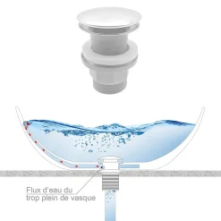 Robinet mitigeur CIRICULUS Or brossé + bonde