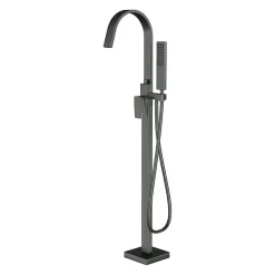 Robinet Mitigeur de baignoire design sur pieds 112x5x25cm (HxLxP) acier inoxydable et laiton - NT3311 2.0
