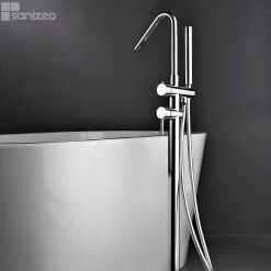 Robinet Mitigeur de Baignoire sur Pied Chrome CORCEGA BBECO1