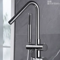 Robinet Mitigeur de Baignoire sur Pied Chrome CORCEGA BBECO1