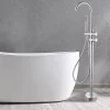 Robinet mitigeur de baignoire sur pied BAGNO acier brossé