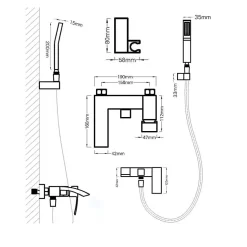 Robinet mitigeur de bain mural chromé - Deneb