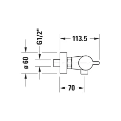 Robinet mitigeur de douche thermostatique, Chrome - 26x11,4x6cm - B.2