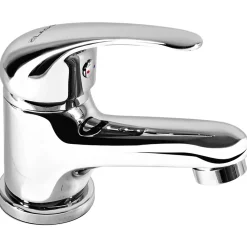 Robinet mitigeur de lavabo bas en laiton chrome avec systeme vidage