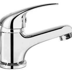 Robinet mitigeur de lavabo bas en laiton chrome avec systeme vidage