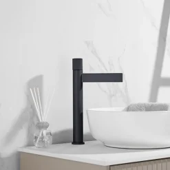 Robinet mitigeur lavabo haut Noir - Sham