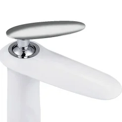Robinet mitigeur lavabo haut moderne Blanc - Castor