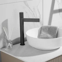 Robinet mitigeur lavabo haut Gun métal - Sham