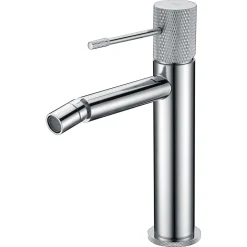 Robinet mitigeur monocommande TOUCHER à poser pour bidet (1 trou) Chromé Brillant Robinet à poser (sur vasque ou plan)