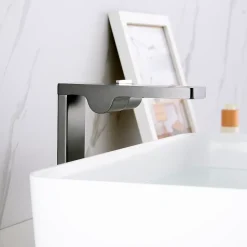 Robinet mitigeur monocommande design - corps haut - gun métal pour lavabo ou vasque NT3220G