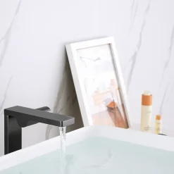 Robinet mitigeur monocommande design - corps haut - gun métal pour lavabo ou vasque NT3220G