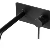 Robinet mitigeur mural à encaster XX0539B avec corps d'encastrement noir mat