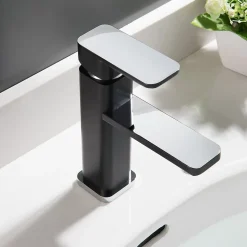 Robinet mitigeur pour lavabos vasques 1233CB chromé/noir