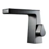 Robinet mitigeur pour lavabo ou vasque NT7320 effet cascade - noir mat, gun métal ou blanc mat Gun métal