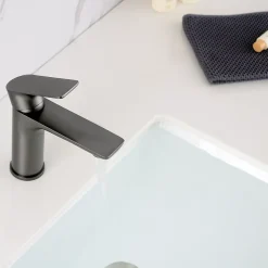 Robinet mitigeur pour lavabo ou vasque 4024G - gun métal