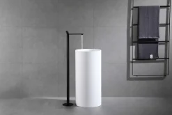Robinet mitigeur sur pied pour lavabo totem 8046 - chrome ou noir mat Noir mat
