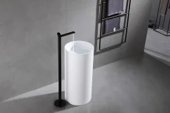 Robinet mitigeur sur pied pour lavabo totem 8046 - chrome ou noir mat Noir mat