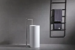 Robinet mitigeur sur pied pour lavabo totem 8046 - chrome ou noir mat Chrome