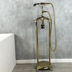 Robinet mélangeur de bain sur pied Doré - Maddalena
