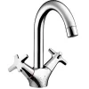Robinet mélangeur de lavabo chromé, Hansgrohe MySport
