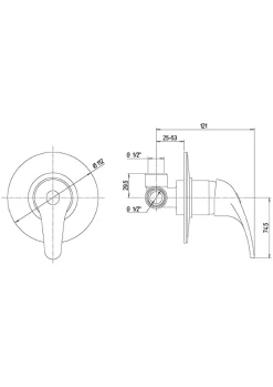 Robinet Mélangeur Monocommande Pour Douche Encastrée - Future