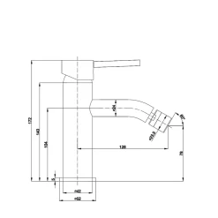 Robinet Monotrou Pour Bidet Noir Mat - Fassa