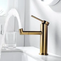 Robinet Salle de Bain Bec Rotation à 360, Mitigeur lavabo Lonheo Max Robinet lavabo, Froide/Chaude