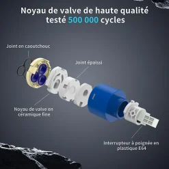 Robinet Salle de Bain Cascade Mitigeur de Lavabo Design Moderne pour Vasque Chromé en Inox
