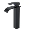 Robinet Salle de Bain Cascade Moderne, Auralum Max Mitigeur de Lavabo - Sortie Douce Sans Éclaboussures