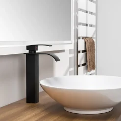 Robinet Salle de Bain Cascade Moderne, Auralum Max Mitigeur de Lavabo - Sortie Douce Sans Éclaboussures