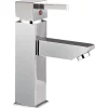 Robinet salle de bain design mitigeur de lavabo chromé à économie d'eau vidage complet