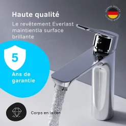 Robinet Salle de Bain Mitigeur de lavabo, Chromé, Hit taille M, FTA02200 AM.PM