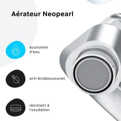 Robinet Salle de Bain Mitigeur de lavabo, Chromé, Hit taille M, FTA02200 AM.PM