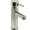 Robinet salle de bain mitigeur de lavabo chromé butée écostop et système vidage