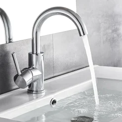 Robinet Salle de Bain Mitigeur lavabo, Auralum Max Robinet lavabo en Laiton , Froide/Chaude