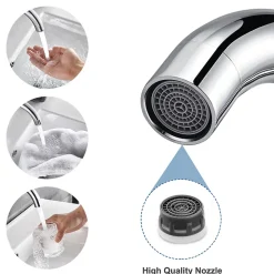 Robinet Salle de Bain Mitigeur lavabo, Auralum Max Robinet lavabo en Laiton , Froide/Chaude