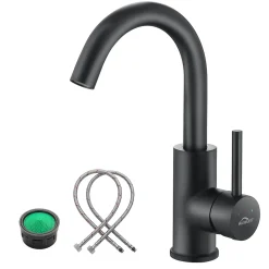 Robinet Salle de Bain Mitigeur lavabo, Noir , Auralum Max Robinet lavabo en Laiton , Froide/Chaude