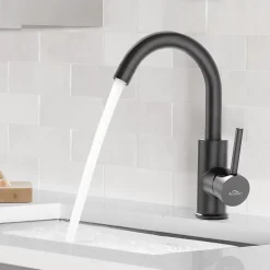 Robinet Salle de Bain Mitigeur lavabo, Noir , Auralum Max Robinet lavabo en Laiton , Froide/Chaude