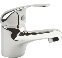 Robinet salle de bain mitigeur de lavabo bas chromé vidage complet