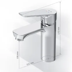 Robinet Salle de Bain Mitigeur de lavabo avec bonde clic clac, Chromé, taille S, FTA82200 AM.PM