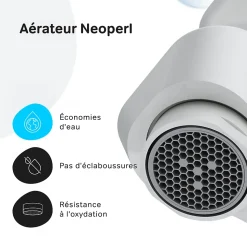 Robinet Salle de Bain Mitigeur lavabo, Blanc, taille S, FTA02133 AM.PM