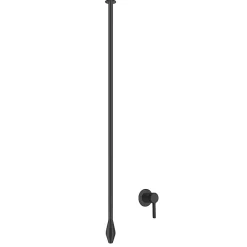 Robinetterie pour installation au plafond DROP 135 - longueur 135cm - finition Noir mat