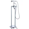 Robinetterie sur pied au sol retro Glasgow pour baignoire ilot