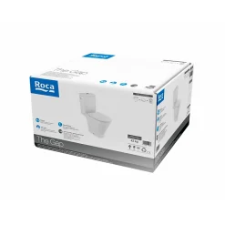 ROCA Pack WC THE GAP Round, sortie duale, cuvette sans bride et abattant double slim frein de chute déclipsable