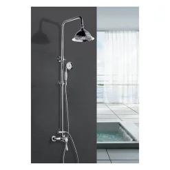 ROUSSEAU Colonne de douche avec robinet mitigeur mecanique Retro - Chrome
