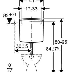 Réservoir WC indépendant semi bas double touche blanc AP140 - GEBERIT - 140.317.11.1