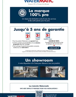 Sanibroyeur pour WC à relevage intégrée 3 entrées WATERMATIC W16P pour évacuation de 1 WC suspendu+1 bidet+1 douche+1 lavabo