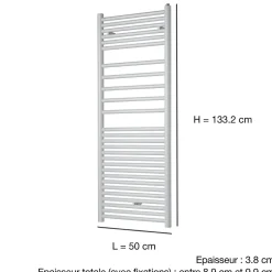 Sèche serviette eau chaude Acova Angora anthracite 615W