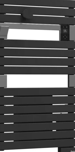 Sèche serviette électrique Sauter Asama II anthracite + soufflerie 1500W