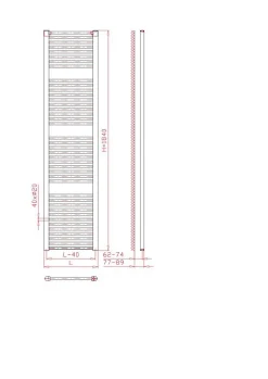 Sèche serviette Thermal Trend blanc 185x60 cm (KD6001850)